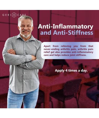 GeriCare Topical Arthritis Pain Relief Gel Diclofenac Sodium 1% (NSAID) Hand Wrist Elbow Foot Ankle Knee Extra-Strength Pain Reliever- Anti-inflammatory Arthritis Pain Treatment 3.53oz (3 Pack) - Buy Online on GoSupps.com