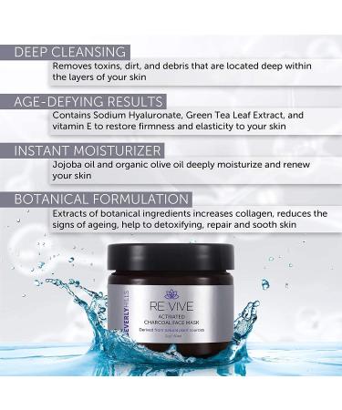 Revive Charcoal Face Mask Blackhead Remover and Acne Treatment that Detoxes Skin - Buy Online on GoSupps.com