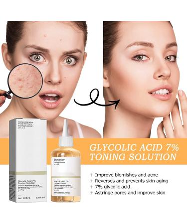 Glycolic Acid 7% Toning Solution - Exfoliate, Brighten, and Rejuvenate Skin | 100ml - Buy Online on GoSupps.com