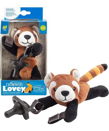 Dr. Brown's HappyPaci Silicone Pacifier & Teether Set with Red Panda Lovey Clip - Buy Online on GoSupps.com