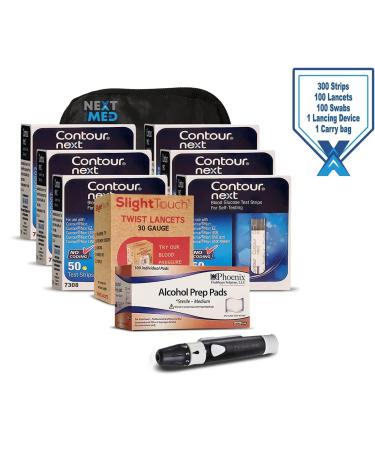 Next-Level-Med Diabetes Testing Kit with 300 Strips, 100 Lancets, and Alcohol Swabs - Blood Sugar Test Glucose Kit - Buy Online on GoSupps.com