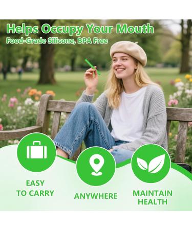 6PCS Flavored Chewable Sticks with Essential Oil Portable Chewable Slicone Sticks Fresh Breath Oral Relaxation Stick with 12 Replacement Cores Can Taken Anywhere Focus - Buy Online on GoSupps.com