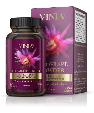 12-Hour Long-Lasting Piceid Resveratrol Supplement. Nitric Oxide Supplement. Supports Heart Health, Blood Flow, Boost Oxygen Superfood Powder, Keto Friendly. Vegan & Non-GMO. 60 Day Supply.