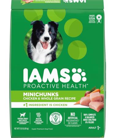 IAMS Proactive Health Minichunks Dog Food Dry Adult Chicken & Whole Grains Recipe + IAMS Proactive Health Healthy Weight Dog Food Dry Adult Chicken 6.8 kg (Pack of 1) Adult - Mini Chunks + Dry Dog Food - Buy Online on GoSupps.com