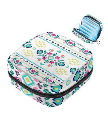 Portable women's binding-up bags menstrual cup bags female menstrual pads bags for teenage girls tampons for the first period art vintage flower pattern