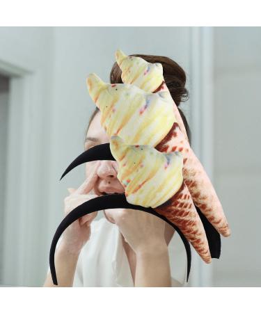 Beavorty Ice Cream Headband Ice Cream Cone Shape Headwear Novelty Unisex Adult Mini Food Hat On Headband Costume Party Accessories - Buy Online on GoSupps.com