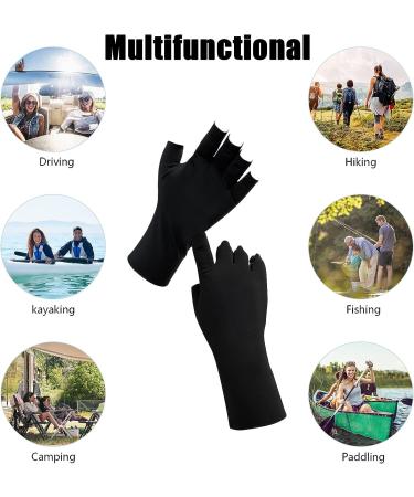 MEGXIT UV Gloves - 2 Pairs UPF50+ Protection for Gel Nail Lamp, Manicures, Nail Art - Fingerless Glove for Skin Care and Sun UV Light Protection - Buy Online on GoSupps.com