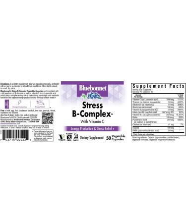 Bluebonnet Nutrition Stress B-Complex 50 Veg Capsules | Boost Energy & Reduce Stress - Buy Online on GoSupps.com