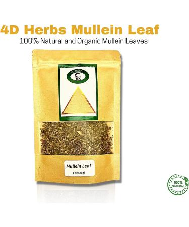 Organic Mullein Leaf Tea: Respiratory Support & Lung Cleanse - 1oz - Buy Online on GoSupps.com