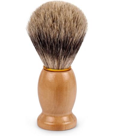 QSHAVE 100% Pure Badger Hair Shaving Brush Handmade with Real Wood Base - Ideal for Wet Shave, Safety Razor, Double Edge Razor - Buy Online on GoSupps.com