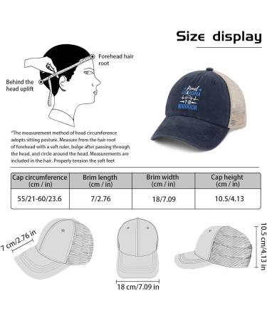 T1D Proud Grandma Diabetes Awareness Baseball Cap - Adjustable Insulin Pancreas Hat for Women | Funny Purple Blue Design | One Size - Buy Online on GoSupps.com