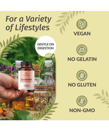 HERBAMAMA Spearmint and Vitex Kit - Bundle of 1000 mg Spearmint Leaf & Vitex Chasteberry Capsules - Vegan Non-GMO Gelatin-Free - 2 Pack - Buy Online on GoSupps.com