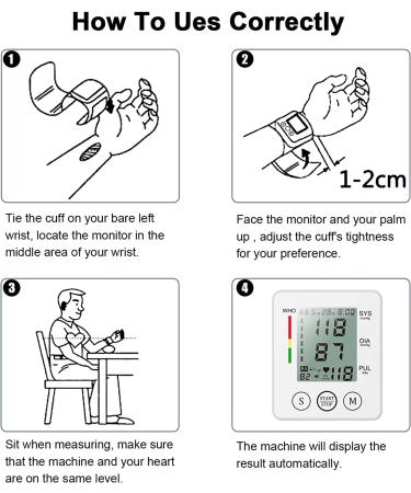 IKZA Wrist Blood Pressure Monitor - Adjustable Digital BP Cuff with LCD Display - Buy Online on GoSupps.com