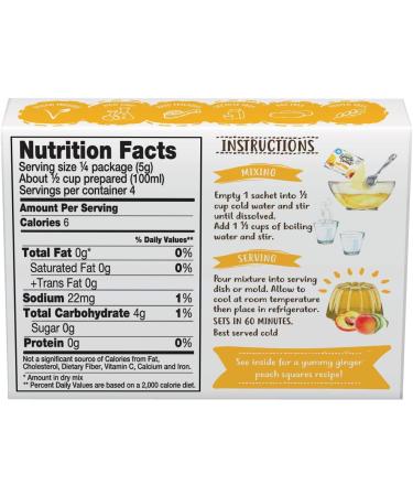  Simply Delish Simply Delish Natural Sugar Free Jelly Dessert - Vegan Gluten Free & Fat Free Peach Flavour - 24 Pack 20g Keto Candy - Buy Online on GoSupps.com