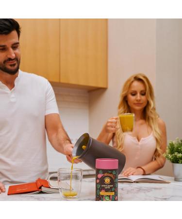 Cheerful Buddha Lion's Mane Latte - Caffeine-Free & Sugar-Free Superfood Drink with Turmeric | Boosted with Superfoods | 150g - Buy Online on GoSupps.com