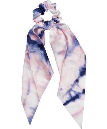 Stylbreaker ladies hair tie Bunting batik color gradient with loop elastic scrunch braid rubber hair band 04027043 color: dark blue rose