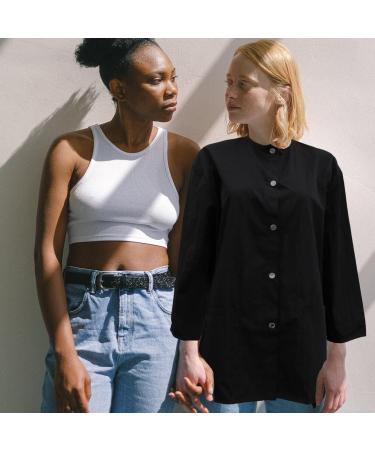 Buy Salon Smock Long Sleeve Hairdressing Cape - Black - Ideal for Stylists Dog Grooming & Spas - International Shipping Available - Buy Online on GoSupps.com
