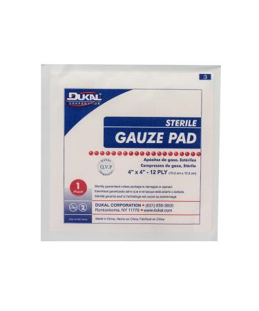 Buy Dukal Sterile Gauze Pads 4x4 - 12-Ply (Pack of 600) | International Shipping Available - Buy Online on GoSupps.com