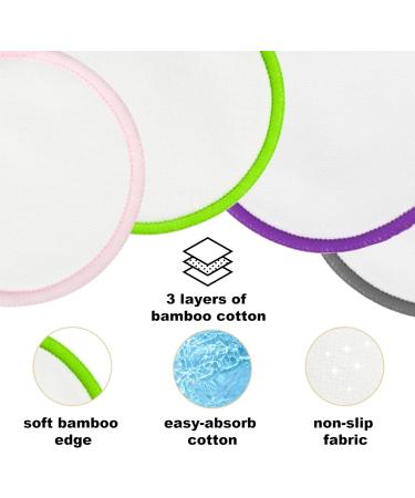 3 Layers Reusable Makeup Remover Pads 20Pcs Cotton Wool Pads with Laundry Bag - Eco-Friendly Bamboo Face Pads for All Skin Types - Buy Online on GoSupps.com
