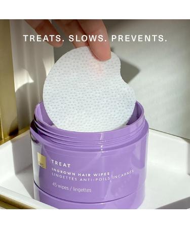 European Wax Center Ingrown Hair Wipes - AHA & BHA Exfoliating Skin Care for Bikini Area Razor Bumps & Ingrown Hairs - 45 Moisturizing Wipes for Men & Women - Buy Online on GoSupps.com