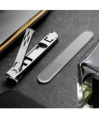 2 in 1 Stainless Steel Nail Clippers - Travel Utensils Slim and Portable Design Splash Proof and Precise Cutting Nail Tools for Fingernail and Toenail Dazzle Farbe normal Dazzle Farbe - Buy Online on GoSupps.com