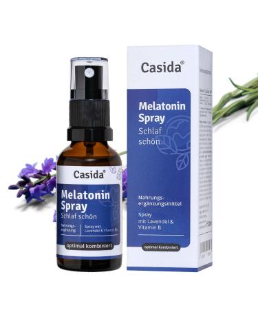 Casida Spray de m latonine - 1 mg de m latonine par dose quotidienne - Avec lavande et vitamine B6 - 30 ml - V g talien