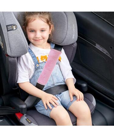 Koboko 4-Piece Seat Belt Cushion Set for Kids | Pink & Black Car Belt Protection & Comfort - Buy Online on GoSupps.com