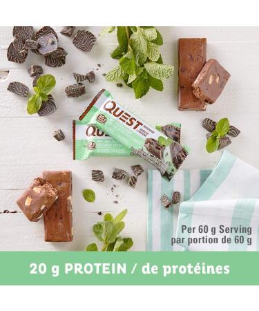 Quest Nutrition Bar Mint Chocolate Chunk 12 Bars - 720g | Delicious Snack with Mint Chocolate Flavor - Buy Online on GoSupps.com
