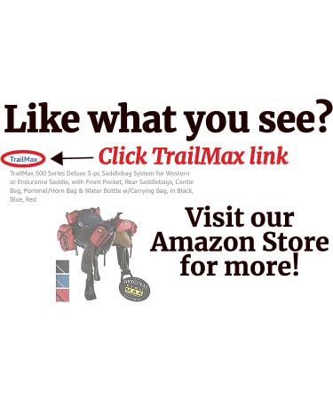 TrailMax 500 Series Saddle Pommel Pocket Bag for Horse Trail Riding | Western & Endurance Saddle Horn Bag | Black/Sand - Buy Online on GoSupps.com
