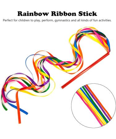 Niuhong 4 Pcs Rainbow Dance Tapes & Skill Baton Rods - Colorful Streamers for Kids & Art Dances - Buy Online on GoSupps.com