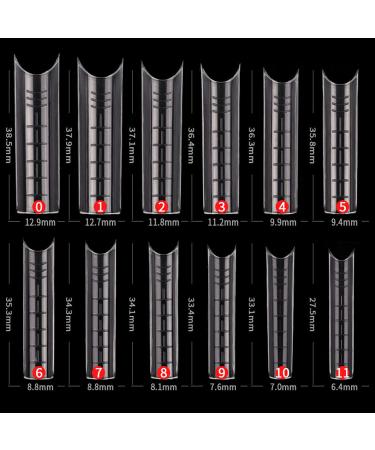120 Pcs Transparent Acrylic Nail Tips - C Curve Builder Gel with Nail File | Ideal for Extensions & Practice - Buy Online on GoSupps.com