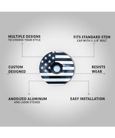 Dubbs Hardware Aluminum 1-1/8 MTB Bike Headset Top Cap Cover | Merica Black - Buy Online on GoSupps.com