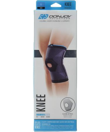 DonJoy Advantage Deluxe Elastic Knee Brace - Black, Medium - for Sprains, Strains, Swelling, Soreness, Arthritis - Knee Cap Support - Buy Online on GoSupps.com