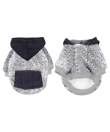 Waterproof dog coat winter warm jacket dog puppy sweater boy for little with bag-warm dog medium hoodie autumn clothing winter fleece pet clothing dogs (1107debkb-gray XL) XL 1107debkb-gray