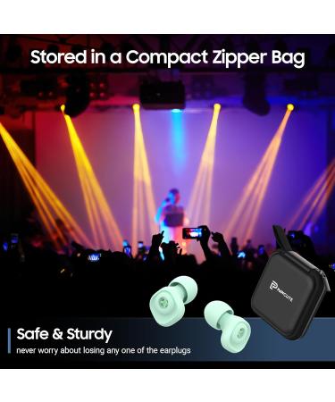 Premium Earplugs for Concerts - Reusable Silicone Noise Reduction with 23dB Filter 8 Sizes XS-S-M-L - Perfect for Musicians Bars & Sports (Green - Buy Online on GoSupps.com
