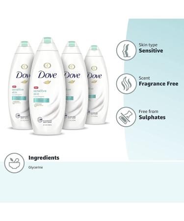 Dove Hypoallergenic Body Wash 22 Fl Oz (Pack of 4) | Sensitive Skin Moisturizing Formula | Sulfate & Paraben Free - Buy Online on GoSupps.com