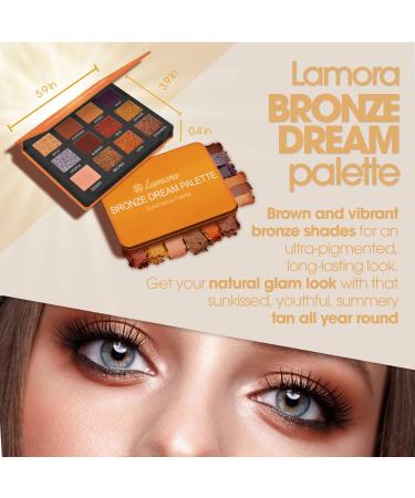 Nude Bronze Neutral Eyeshadow Palette - 12 Highly Pigmented Shimmer Matte Colors for Professional Makeup Looks - Travel Size Palette - Buy Online on GoSupps.com