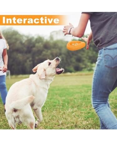 PCEOTLLAR Dog Toys for Aggressive Chewers - Durable Natural Rubber Interactive K Toy for Medium & Large Dogs - Perfect for Playtime & Chewing - Orange - Buy Online on GoSupps.com