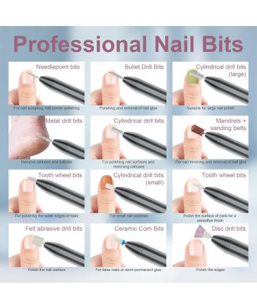 Moseen heal Electric Nail Files Sand Bands for Exfoliating Polishing Nail Removing Acrylic Nail Tools Professional Manicure Pedicure Polishing Shape Tools for Home Salon Use - Buy Online on GoSupps.com