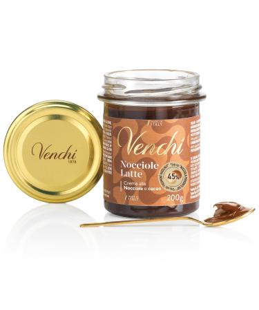 Venchi - Cr me Tartiner Chocolat au Lait et Noisettes 200 g avec 45% "Noisettes du Pi mont" Sans Gluten Sans Colorants et Sans Conservateurs Nocciola 250 g (Confezione da 1)