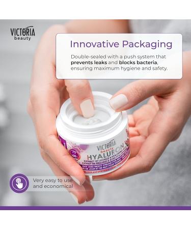  Victoria Beauty Victoria Beauty Anti-Aging Hyaluronic Acid Cream for Wrinkles and Dark Circles Face Cream with Hyaluronic Acid and Licorice Extract for Men and Women - 2 x 50 ml - Buy Online on GoSupps.com