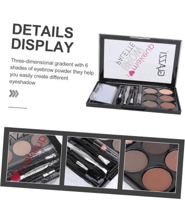 TOVINANNA 2 Sets Eyebrow Powder Set Makeup Brush Makeup Supply Waterproof Cosmetic Eyebrow Stickers Abs - Buy Online on GoSupps.com