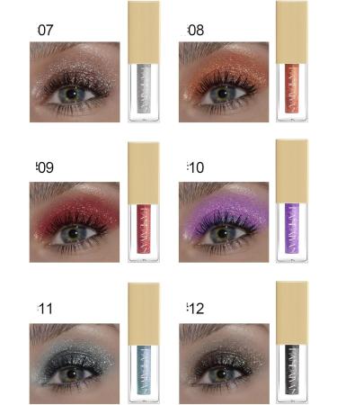 12-Color Pearlescent Liquid Eye Shadow Set European and American Nightclub Burst Eye Shadow Liquid 1 count (Pack of 1) - Buy Online on GoSupps.com