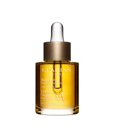 Clarins Lotus Face Oil Treatment | Hydrates Tones and Balances Skin | Visibly Tightens Pores | Minimizes Fine Lines |Skin Is Immediately Velvety*|100% Natural Plant Extracts |Oily To Combination Skin