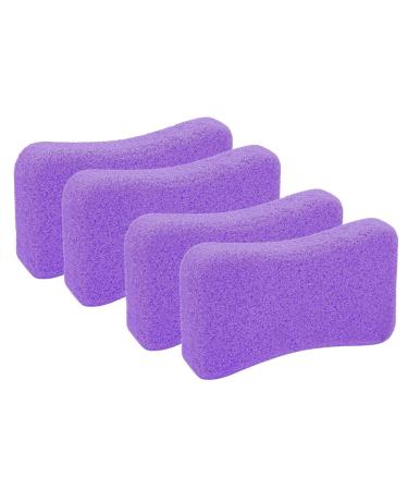 Feet Pumice Stone Set - 4 Pack Foot Care Scrubber for Callus Removal & Hard Skin - Purple Pedicure Essential - Buy Online on GoSupps.com