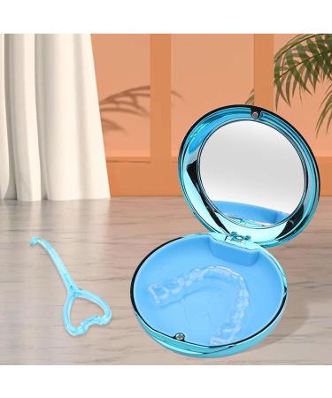 Travel Retainer Case Set with Mirror & Ventilation Holes - 5 Pack (Black & Blue) - Perfect Face Mask Protection - 8.7x2.7x8.7cm - Buy Online on GoSupps.com
