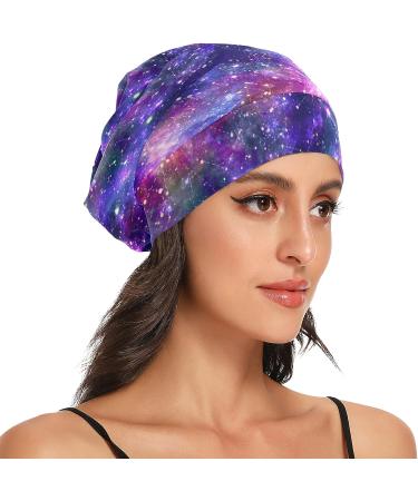 JUAMA Galaxy Night Sleep Cap - Satin Lined Slouchy Beanies for Women - Buy Online on GoSupps.com