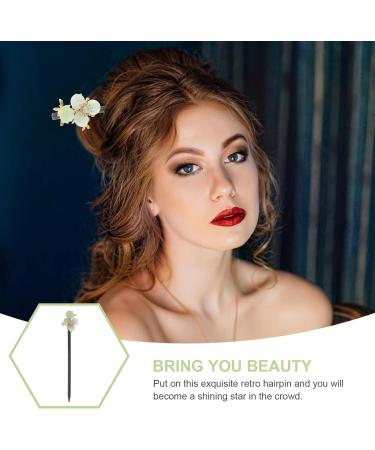 OSALADI Hairpin Hairpin Decorative Hair Forks Retro Hairpins Hair Sticks Ladies Hair Bun Forks Womens Hair Clips Vintage Metal Hairpin Retro Hair Fork Classical Miss Wooden Hanfu - Buy Online on GoSupps.com