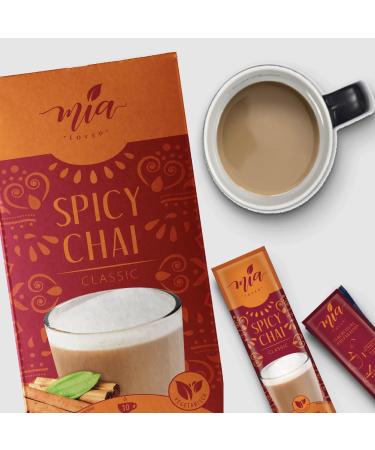 Mia Spicy Chai Classic Instant Milk Tea - 8 Pack (80 Cups) | Easy Preparation & Soluble Chai 250g - Buy Online on GoSupps.com