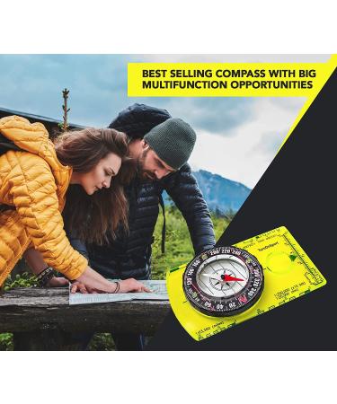 Orienteering Compass Hiking Backpacking Compass | Advanced Scout Compass Camping Navigation - Boy Scout Compass for Kids | Professional Field Compass for Map Reading - Best TurnOnSport Survival Gifts Green - Buy Online on GoSupps.com